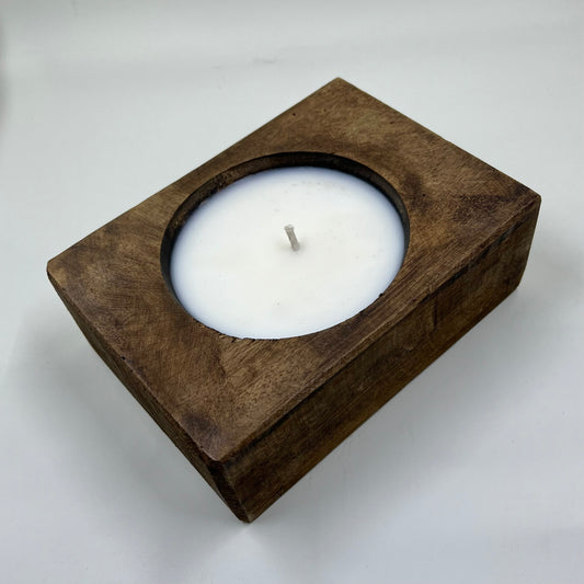 Wood Cheesemold Candle Single